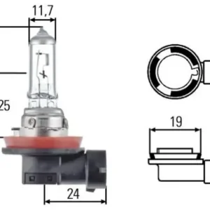 HELLA H11 izzó 12V 55W Hella 8gh008358-121 (1 db) Olcsóbb